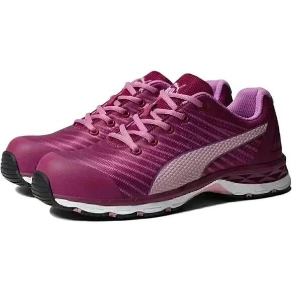 PUMA N8399 Womens Berry Pink Safety Spectra Low 2.0 EH Sneakers Size US 7 EU 38 - Picture 1 of 6